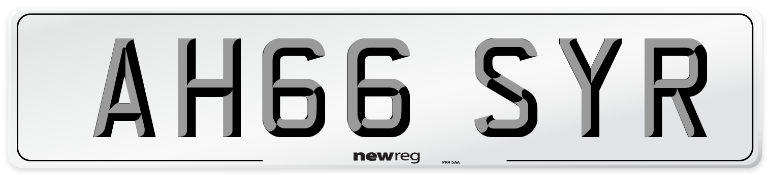 AH66 SYR Number Plate from New Reg